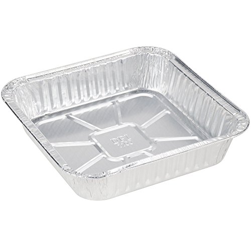 Durable Packaging 1100-30 Disposable Aluminum Square Cake Pan, 8