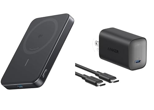 Anker MagGo Power Bank, Ultra-Slim 10,000mAh Magnetic Battery Pack with Anker Nano Charger, 100W MacBook Charger