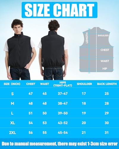 Image of 21V Cooling Fan Vest for Men and Women, With Max 12000 RPM 2 Fan & Up to 16 Hours Runtime 20000mAh Battery