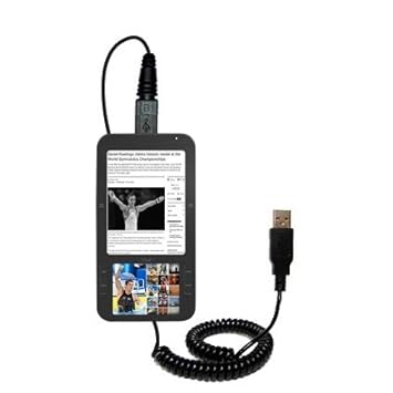 Spring Design Alex compatible Unique Gomadic Coiled USB Charge and Data Sync cable - Charging and HotSync functions with one cable. Built with TipExchange