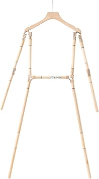 Hanging Mannequin Dress Form Wood Whole Hanger for Wedding Dress/Skirts Clothes, Retail Store Clothes Display Rack, Adjustable Body Shape Hangers Holder for Photoshoot42cm16.5in
