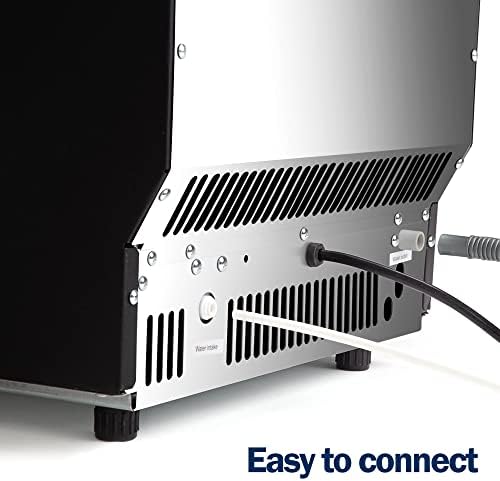 EUHOMY Commercial Ice Maker Machine, 100lbs/24H Stainless Steel Under Counter ice Machine with 33lbs Ice Storage Capacity, Freestanding Ice Maker.