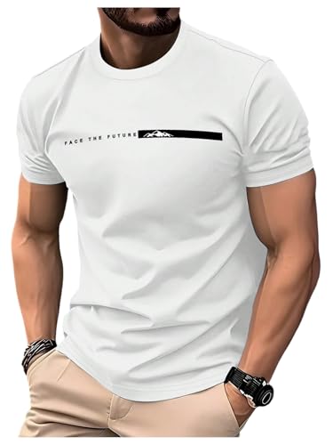Image of RoseSeek Men's Color Block Short Sleeve Tee Shirts Casual Crewneck T Shirt Trendy Summer Tops