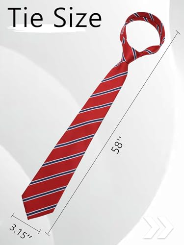 Image of Luckyvestir Striped Ties for Men Classic 3.15 inch Men's Tie Formal Neckties for Business Graduation Dinner Wedding