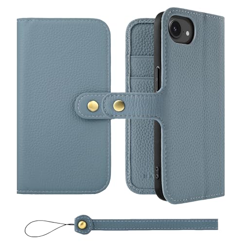 HANATORA for iPhone 17e 16e �P�[�X �蒠�^ �{�v �X�}�z�P�[�X �X�}�z �X�^���h �X�g���b�v �t�� �V�������N�J�[�t���U�[ �x���g���� �}�O�l�b�g�Ȃ� �u���[�O���[ H0XB-16e-BlueGray �M�t�g �a���� ���� �j��