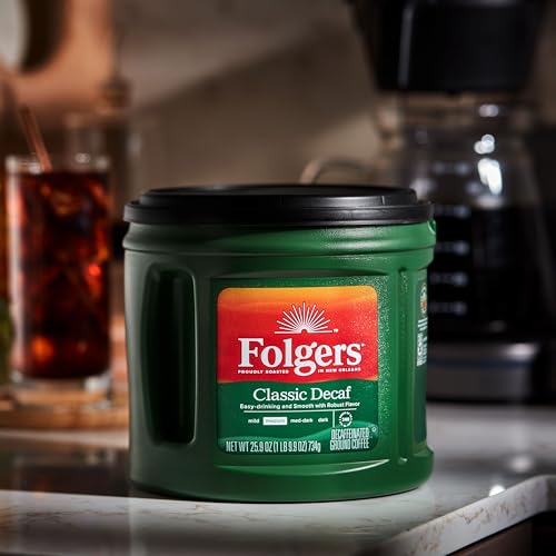 Folgers Classic Decaf Ground Coffee, Medium Roast, 6 Canisters - image 4