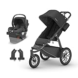 UPPAbaby Travel System – Ridge Stroller + Mesa V2 Infant Car Seat Combo - Toddler Seat, Rain Shield, Bug Shield, Car Seat, Base with Load Leg + Infant Insert Included – Jake + Greyson
