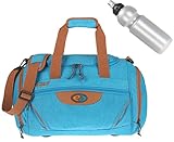 YZEA Sporttasche Jungen Mädchen Sports 52 cm, 26 Liter mit Schuhfach, Naßfach Freizeittasche Tasche Damen für Frauen Kinder Herren Reisetasche Auswahl + Trinkflasche (Surf (türkis))