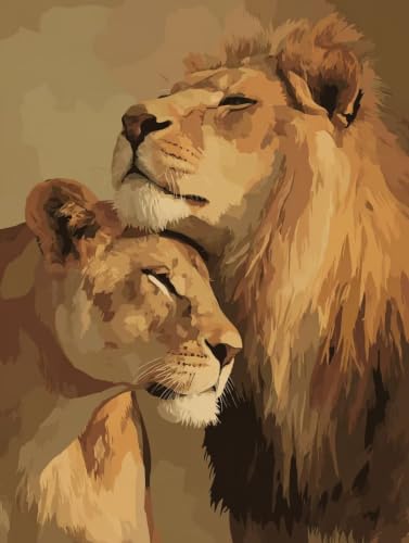 Regalo mujer pintura por números adultos original lienzo animales 100x150cm