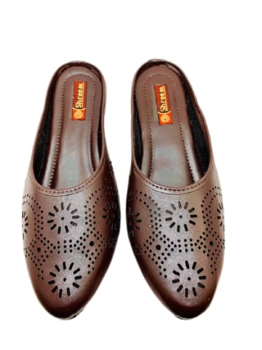SHREE OL Leather Slippers for Womens and Girls (Coffee, Numeric_7) (B09M726G92) Amazon Price History, Amazon Price Tracker