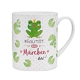 Cappuccino-Tasse bzw. Tee-Tasse liegt gut in der Hand und ist aus Porzellan gefertigt