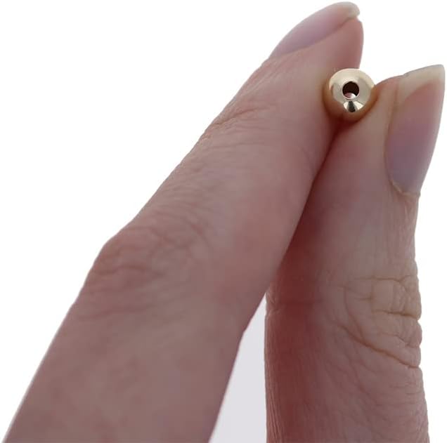 6mm Gold Filled Round Beads, 25 PCS, Seamless Gold Beads