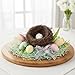 ZLmoue 2Pcs Birds Nest Easter Rattan Nest Decorating, Artificial Natural Bird Nest Kit for Easter Crafts Home Garden Decor Wedding Party Decor Easter Decor