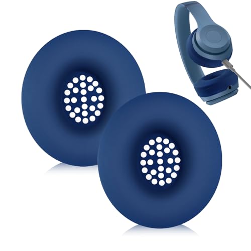 Adhiper Silicone Ear Pads Cover for Beats Solo 4, Washable Sweat Earpad Covers Silicone Case for Beats Solo4 & Solo3 Wireless On-Ear Headphones Accessories Protective Pads Cover (Blue)
