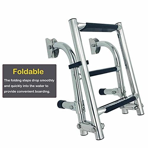 Escalera plegable removible para piscina y embarcación miniatura 4