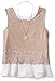 Amy Byer Girls' Big Girls' Knit Suede Sleevless Laser Cut Peekaboo Top