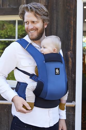 Ergobaby Away Travel Carrier for Babies & Toddlers (5.4-15.9 kg), 2-Position Back Carrier, Midnight Blue - Image 3