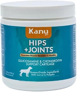 HIPS and Joints Supplement for Dogs, Glucosamine and Chondroitin, 3.8 oz