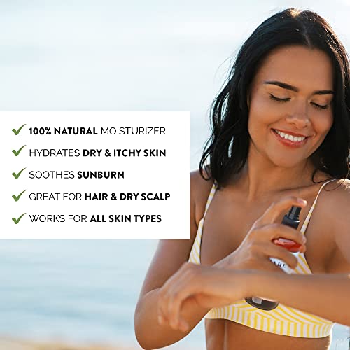 Bare Botanics Cooling Aloe Spray For Skin & Hair - Large 12Oz | Sunburn Spray & Aloe Hair Moisturizer | 99.66% Pure Unscented Aloe Vera Spray Made In Wisconsin #TOP4