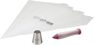 Zenker 44735 Football Cake Topper Set, Piping Bag and Decorating Pen, Stainless Steel, Plastic, Silicone, 20 x 36 cm
