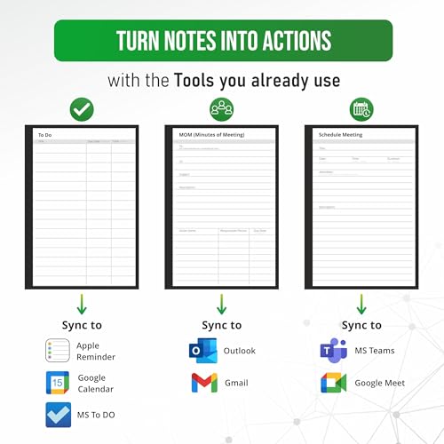 Image of ReNote Classic - Smart Reusable Notebook with AI Assistance (Handwriting OCR | AI Templates | Sketch to Image | Secure Cloud Sync | Waterproof Pages & Eco-Friendly | A5, 48 Pages |