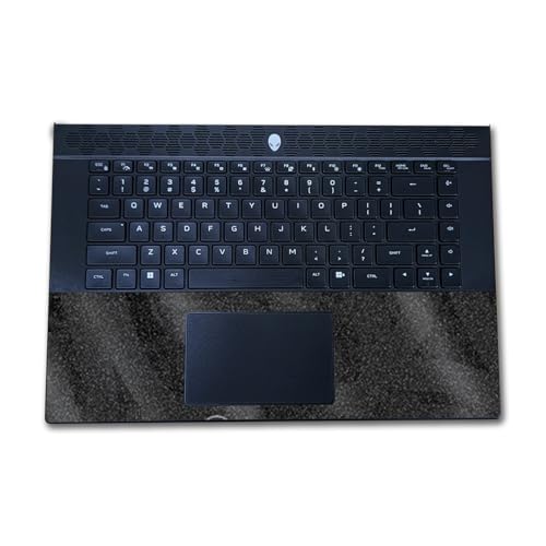 Image of Glossy Glitter Laptop Skin Compatible with Alienware M16 R2 (2024) - Orange Tag - Premium 3M Vinyl Protective Wrap Decal Cover - Easy to Apply | Crafted in The USA by MightySkins