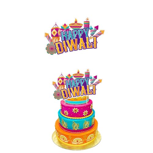 Happy Diwali Cake Topper for Cupcakes and Party Decor