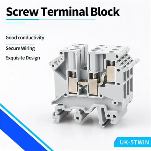 Bloque de distribución UK-5-TWIN multiconductor de 3 entradas y tornillo 500 V 2