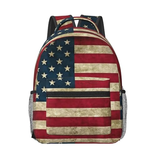 Sac à dos ordinateur portable imprimé drapeau américain sac de travail et bagage à main