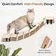MEWOOFUN Katzenbrücke Katzen Kletter Regale, 120cm Katzentreppe aus Holz Wandmontage, Katzenregal für die meisten Kätzchen und Erwachsenen Katzen, Katzenwandmöbel zum Springen, Klettern und Spielen