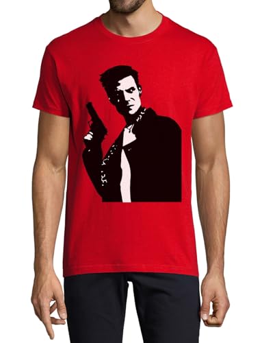 T-shirt rouge col rond Maximum Hurt en coton confortable qui ne rétrécit pas