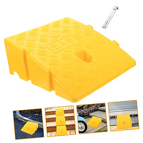 minkissy Tapete de rampa triangular de pendiente 1 pieza rampa de plástico para uso exterior para autos y motocicletas adecuado para entradas y puertas miniatura 5