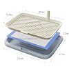 Dog Potty Tray, 23.6x17.68 Indoor Pet Pee Pad Holder,Puppy Training Holder,Bathroom Dog Litter Box, Pet Toilet for Small and Medium Dogs,Housebreaking Supplies, Pet Products(Black)