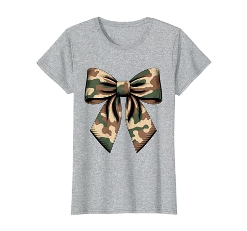 Camouflage Old Camo Bow Coquette Chasse Femme T-Shirt