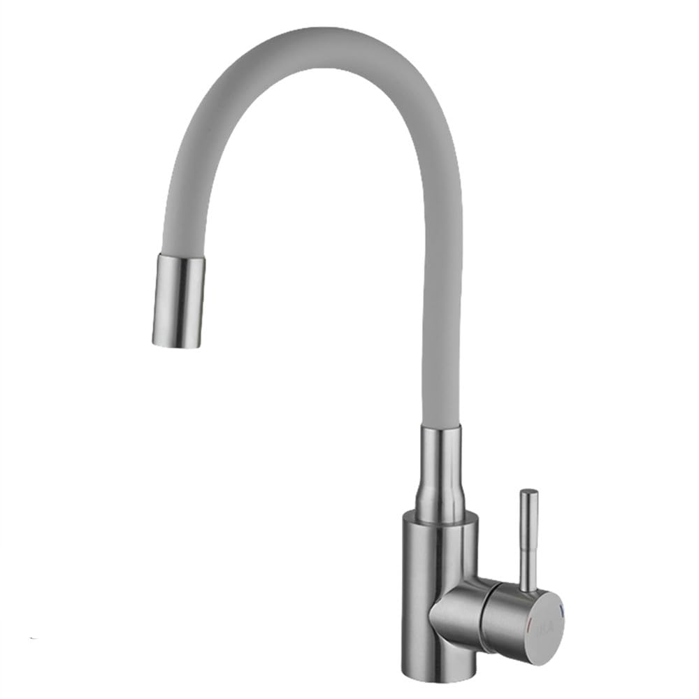 Robinet de cuisine en acier inoxydable au design épuré et durable