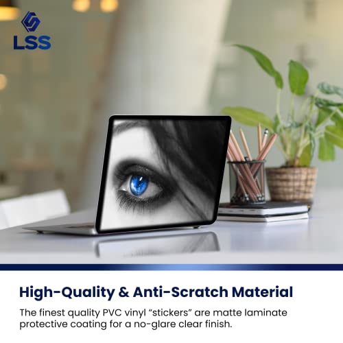 Image of LSS 15 15.6 inch Laptop Notebook Skin Sticker Cover Art Decal Fits 13.3 inch 14 inch 15.6 inch 16 inch HP Dell Lenovo Apple Asus Acer Compaq (Free 2 Wrist Pad Included) Blue Eye