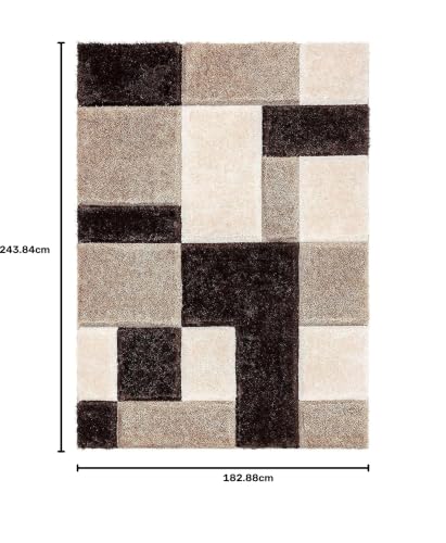 Image of Modern Soft 3D Shaggy Fur Carpets for Living Room Thick Fluffy Rugs for Bedroom, 6x8 feet, Multi Color