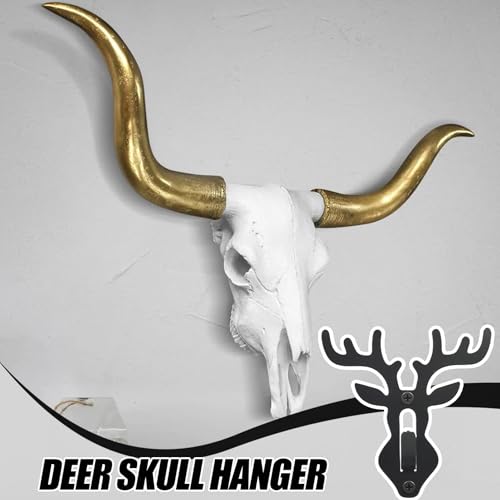 Support de tête de mort de cerf en acier robuste pour une exposition murale premium
