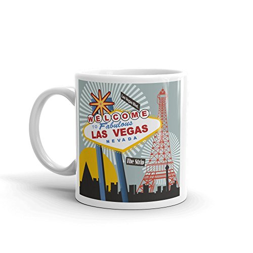 DV Mugs Ltd Las Vegas Skyline Tasse à café de Haute qualité 254 ML