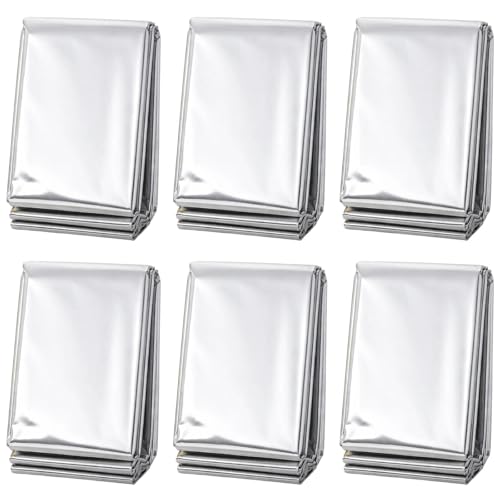 ZIJANG 6 Stück Reflektorfolie Silber 210 x 160 cm Mylarfolie