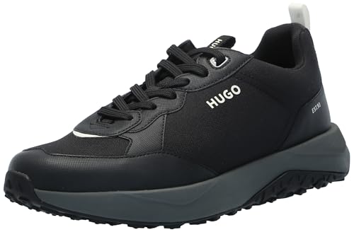 HUGO Mens Logo Tape Canvas Mix Sneaker
