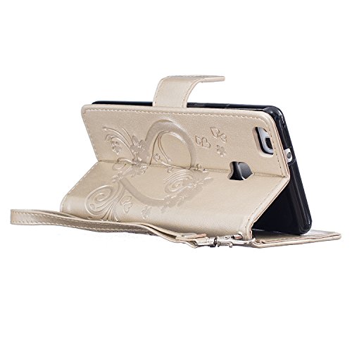 QPOLLY Cover Compatibile con Huawei P9 Lite, PU