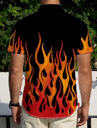 Men's Hawaiian Shirts Short Sleeve Beach Tropical Button-Down Shirt for Men2