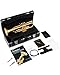 AKLOT Weighted Leadpipe Bb Trumpet: Satin Gold, Mouthpiece Booster, 7C Mouthpiece*2, Beginner & Intermediate Standard Trumpet Instrument, Trompeta Musicales with Hard Case, Lesson Book, Cleaning Kit