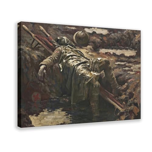 Impression sur toile The Dead Stretcher Bearer tableau déco bureau 40x60 cm
