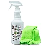 BugSlide 32 Oz Car Detailing Kit with Microfiber Towel – Exterior or Interior Car Cleaner and Waterless Detailer Spray – Clean, Polish, Shine, and Degrease, Never Wax Again – Easy to Use