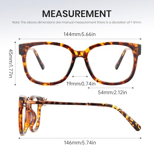 Image of Cyxus Wellington Eyeglasses for Women Men with Blue Light Blocking UV Protection Stylish Eyewear 8234