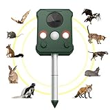 ULTRASONISCHER UND PIR-SENSOR: Ausgestattet mit einem PIR-Sensor zur Bewegungserkennung sendet dieses Ultraschall-Katzenabwehrmittel Ultraschall aus, um Eindringlinge wie Hunde, Katzen, Marder, Dachs und Füchse effektiv auszutreiben.