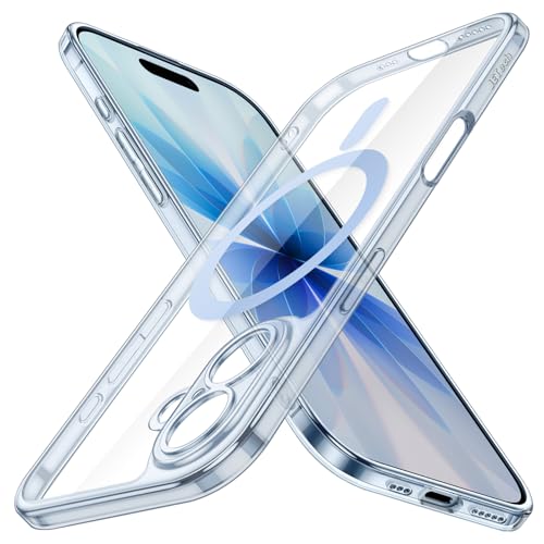 JETech Magnetic Slim Case for iPhone 17, Compatible with MagSafe, Mist Blue