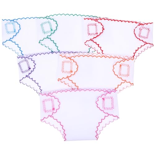 ifundom 6 Uds Pañales para Muñecas Ropa Interior para Muñecas Pañales DIY Reutilizables para Ropa Y Accesorios para Muñecas De 14-18 Pulgadas
